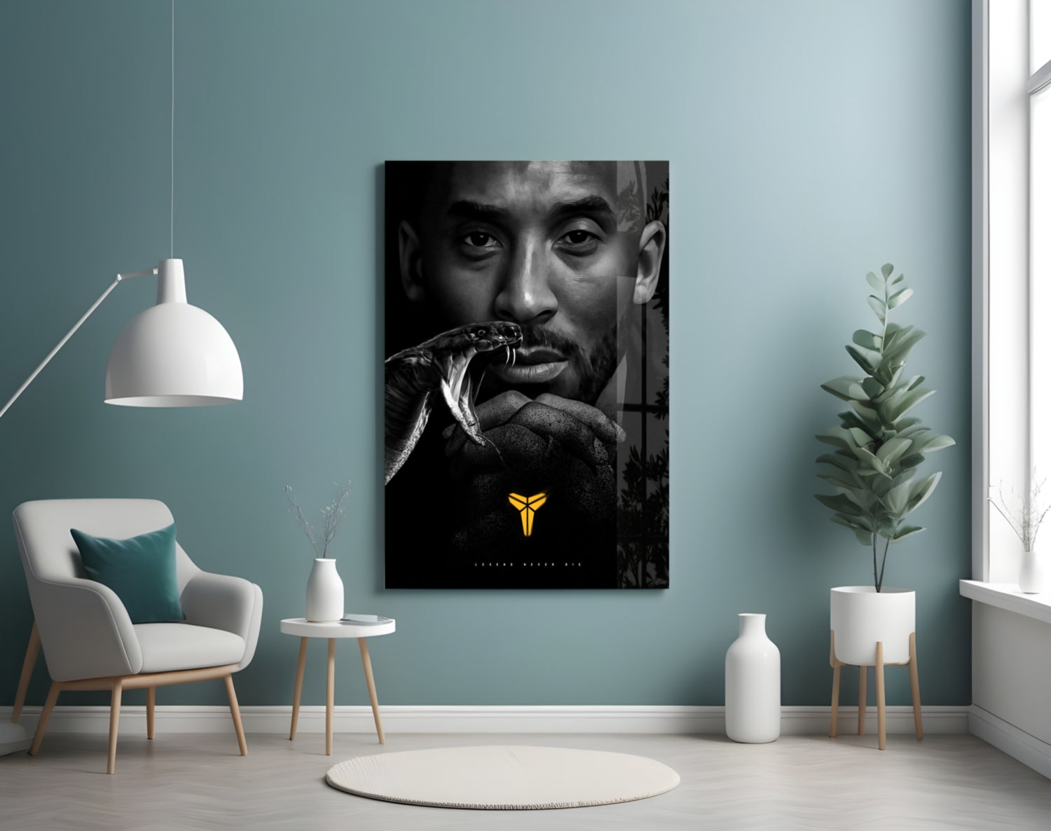 Kobe Bryant Glass Wall Art || Designer Collection.