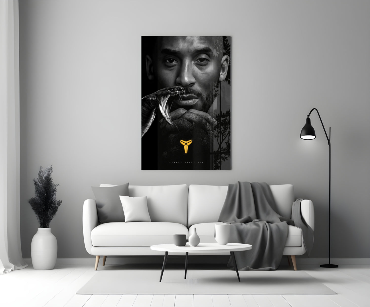 Kobe Bryant Glass Wall Art || Designer Collection.