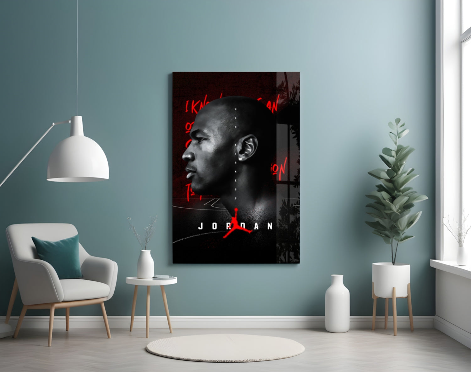 Jordan Glass Wall Art || Designer Collection.