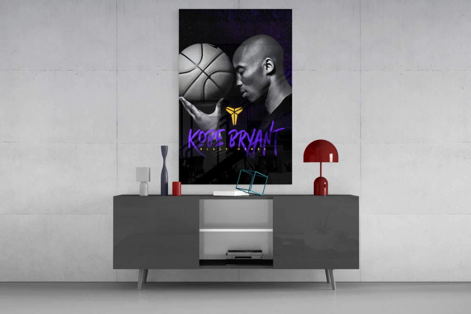 Kobe Bryant Glass Wall Art || Designer Collection.