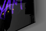 Kobe Bryant panel catching lamp light to reveal its cinematic glow