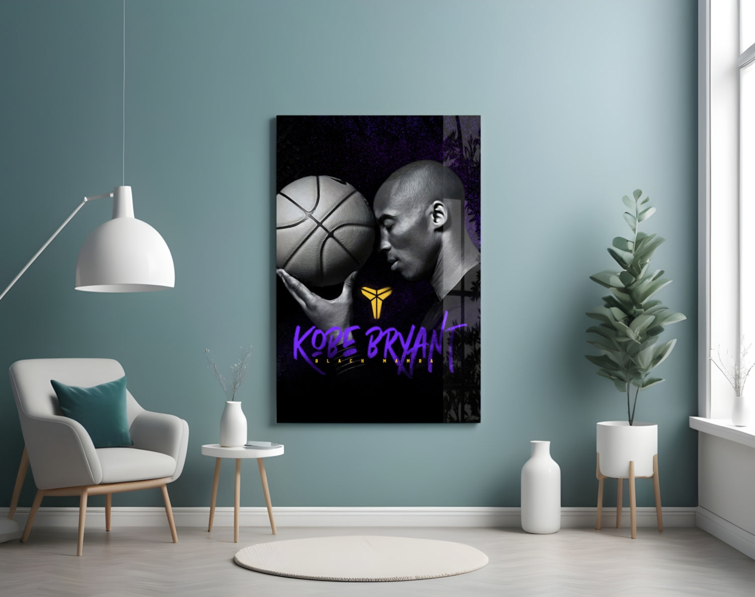 Kobe Bryant Glass Wall Art || Designer Collection.