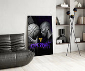 Kobe Bryant glass print enhancing a den with basketball firepower