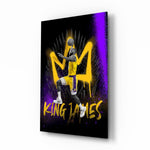 Pop-graffiti panel bringing king glow to a home gym