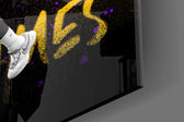 King James panel catching lamp light to reveal its cinematic glow