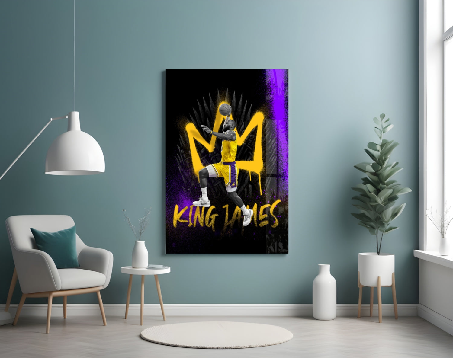 King James Glass Wall Art || Designer Collection.