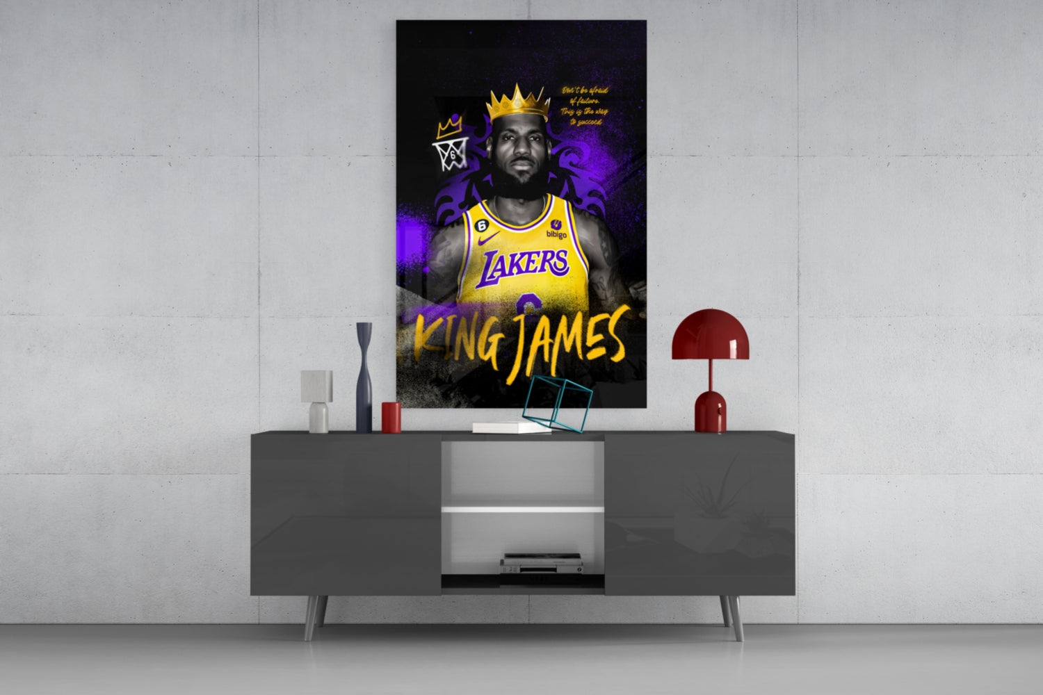 King James Glass Wall Art || Designer Collection.