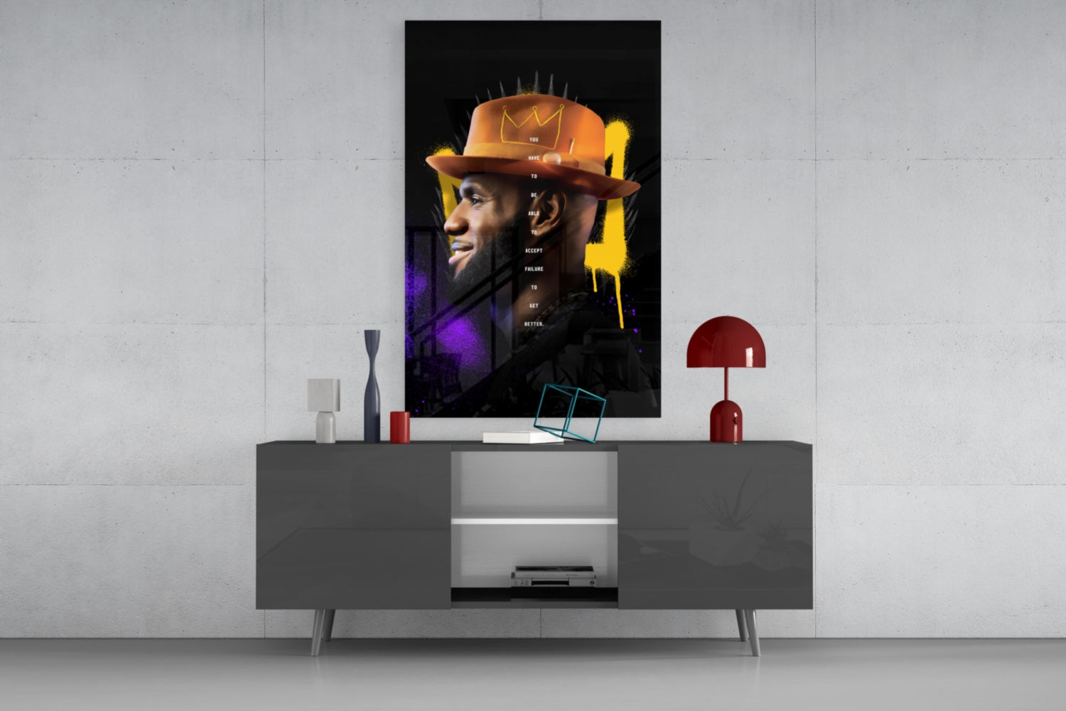 King James Glass Wall Art || Designer Collection.