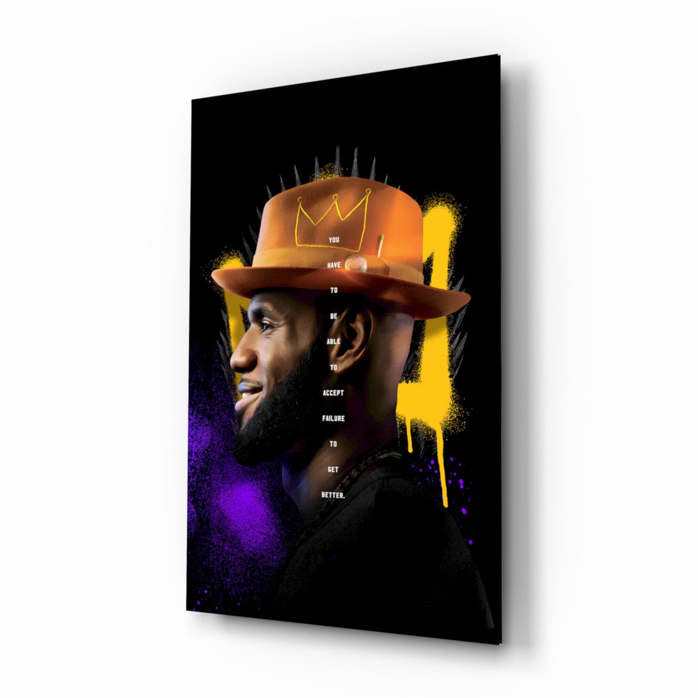 Pop-graffiti panel bringing king glow to a man cave