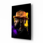 Pop-graffiti panel bringing king glow to a man cave