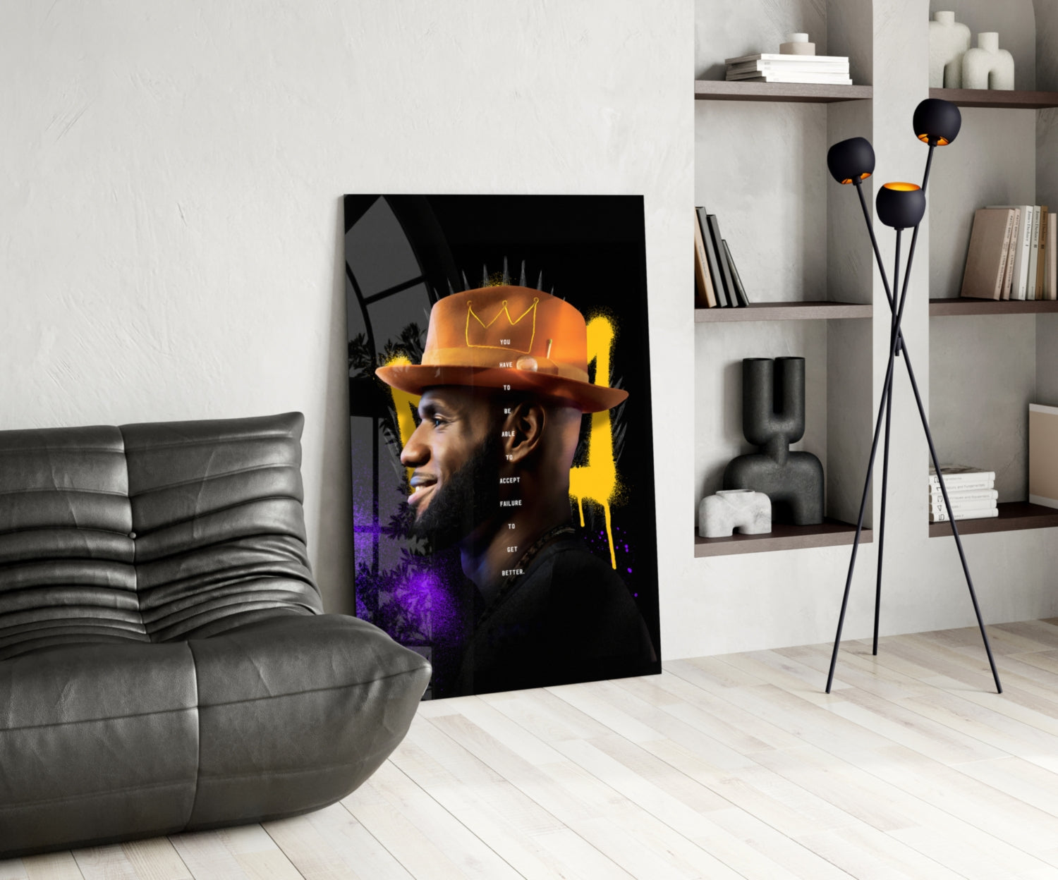 King James Glass Wall Art || Designer Collection.