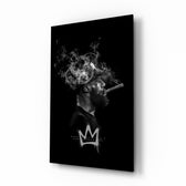 Cinematic-portrait panel bringing king glow to a man cave