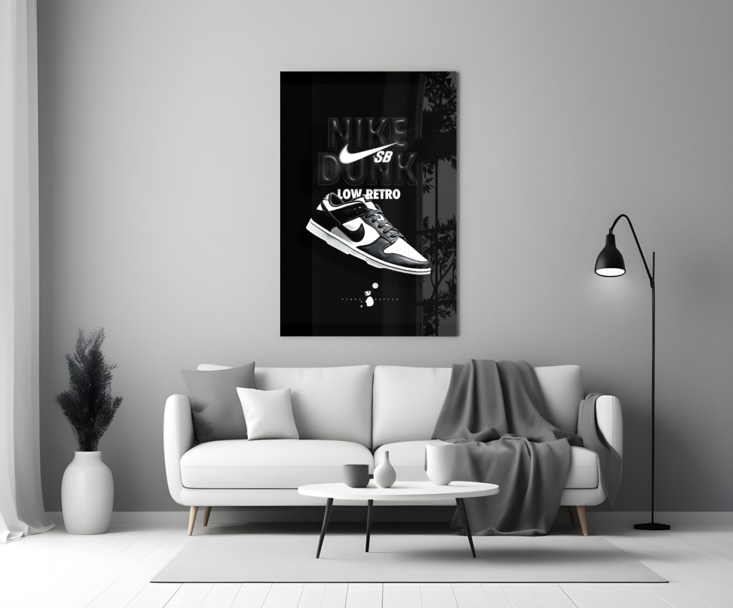 Retro Sneakers Glass Wall Art || Designer Collection.