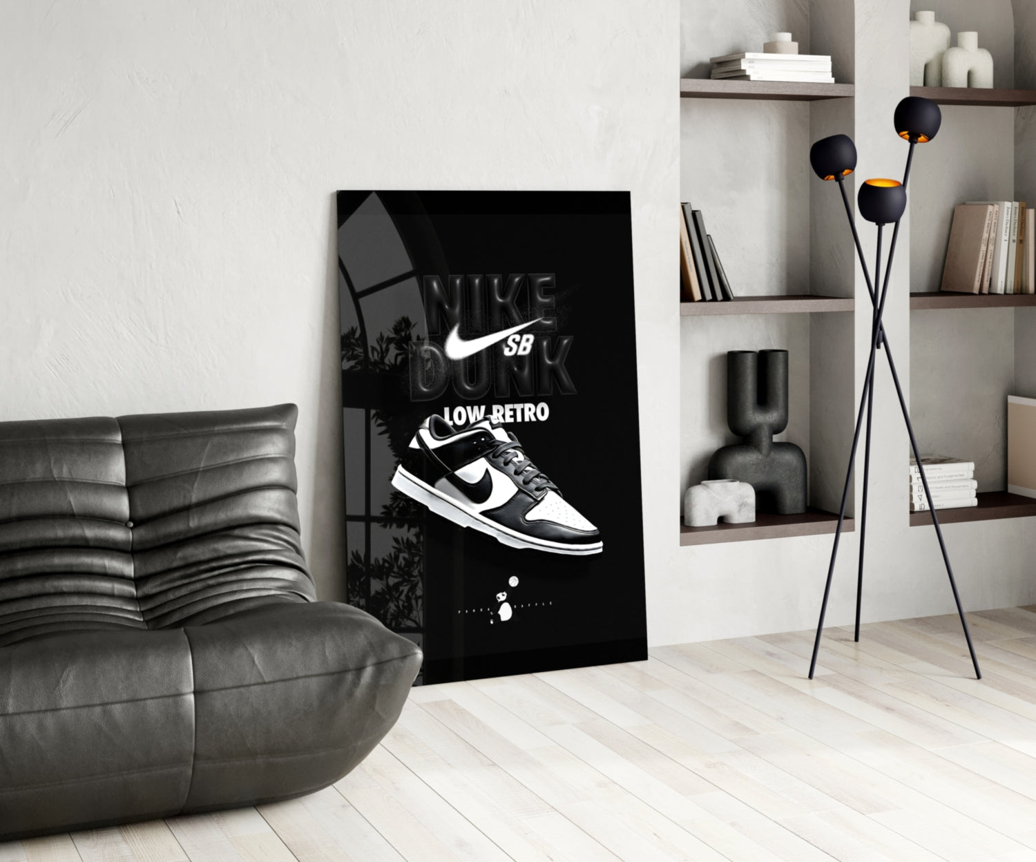 Retro Sneakers Glass Wall Art || Designer Collection.