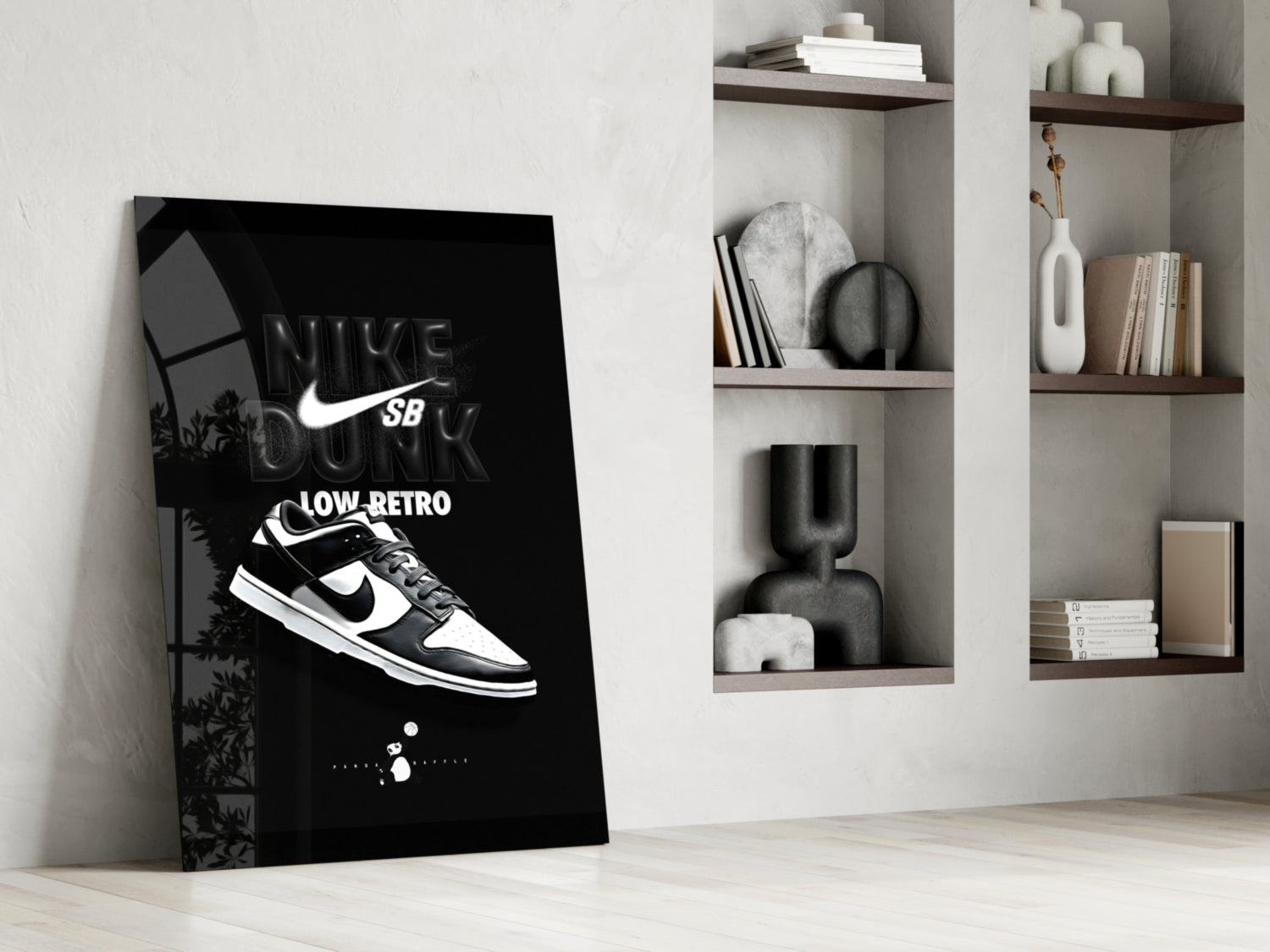 Retro Sneakers Glass Wall Art || Designer Collection.