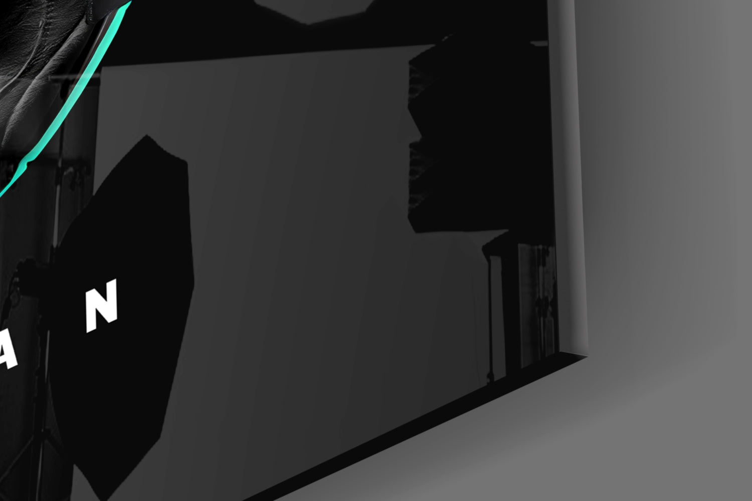 Black Kaws Glass Wall Art || Designer Collection.