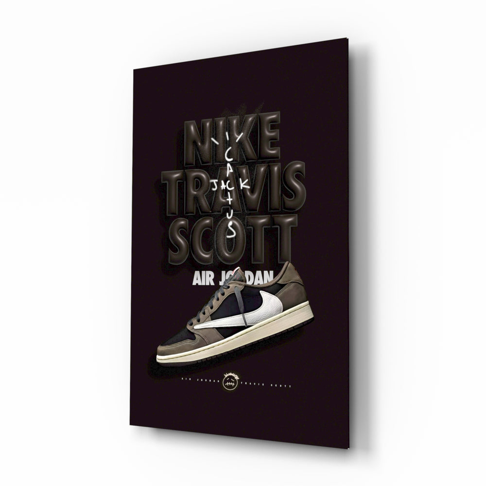 Product-poster panel bringing sneaker glow to a teen den