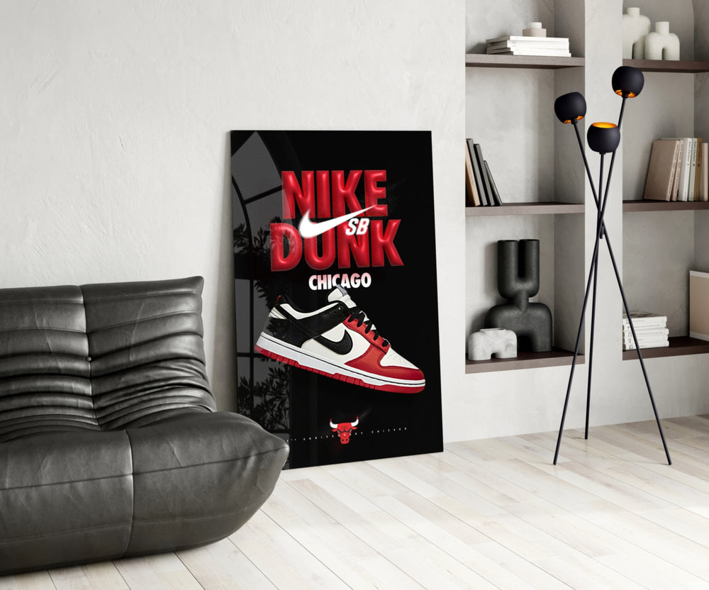 Dunk glass print enhancing a den with statement firepower