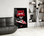 Dunk glass print enhancing a den with statement firepower