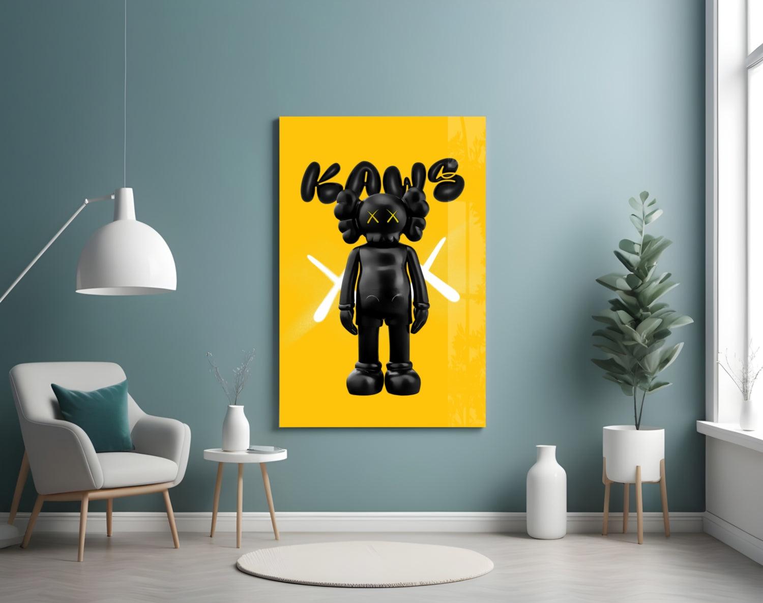 Kaws Glass Wall Art || Designer Collection.