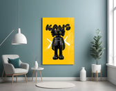 Kaws panel adding editorial flair to a hallway