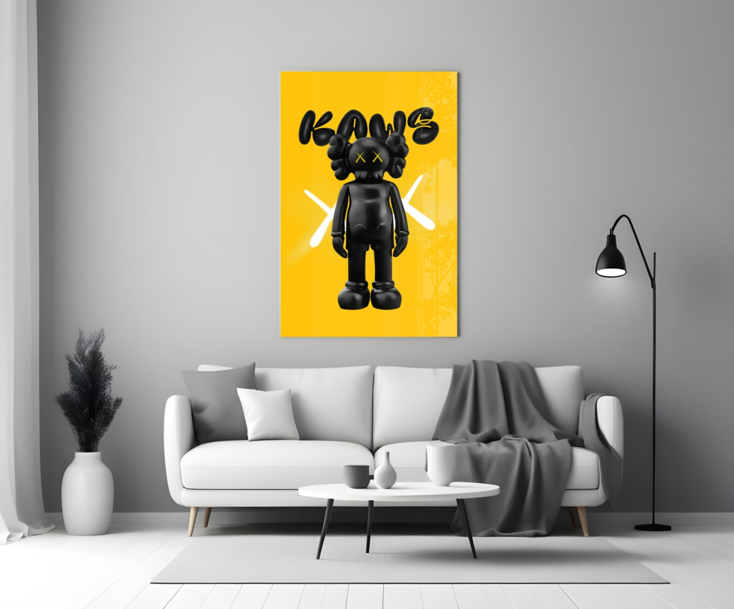 Kaws Glass Wall Art || Designer Collection.