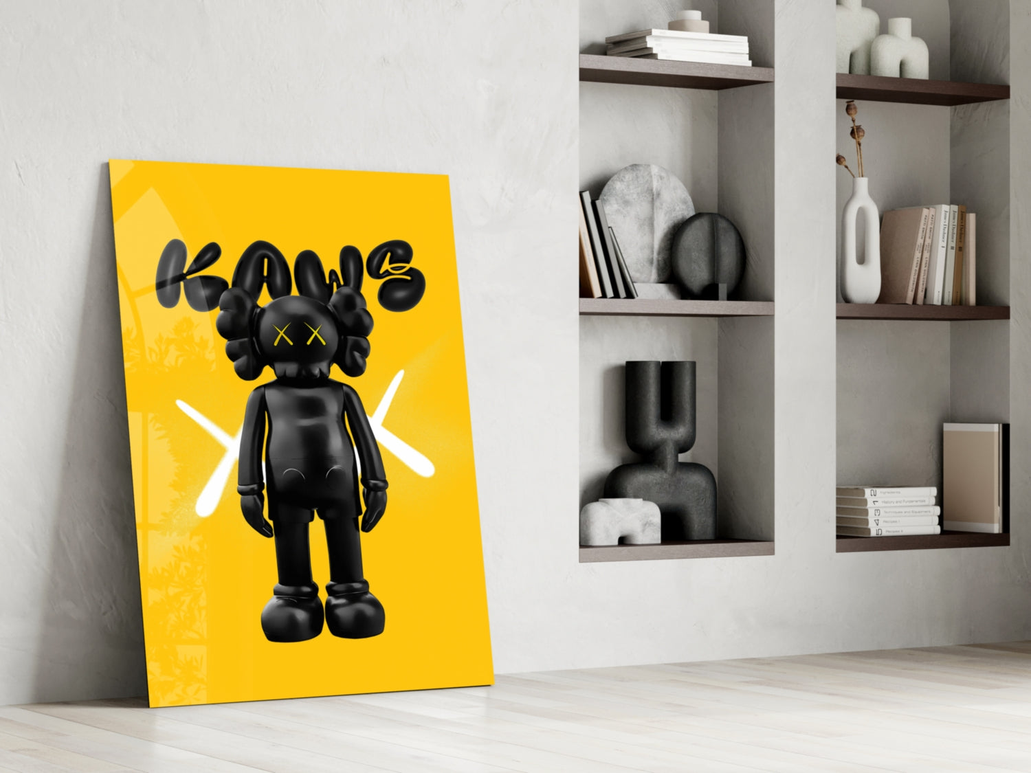 Kaws Glass Wall Art || Designer Collection.