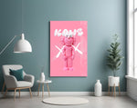 Kaws panel adding editorial flair to a hallway