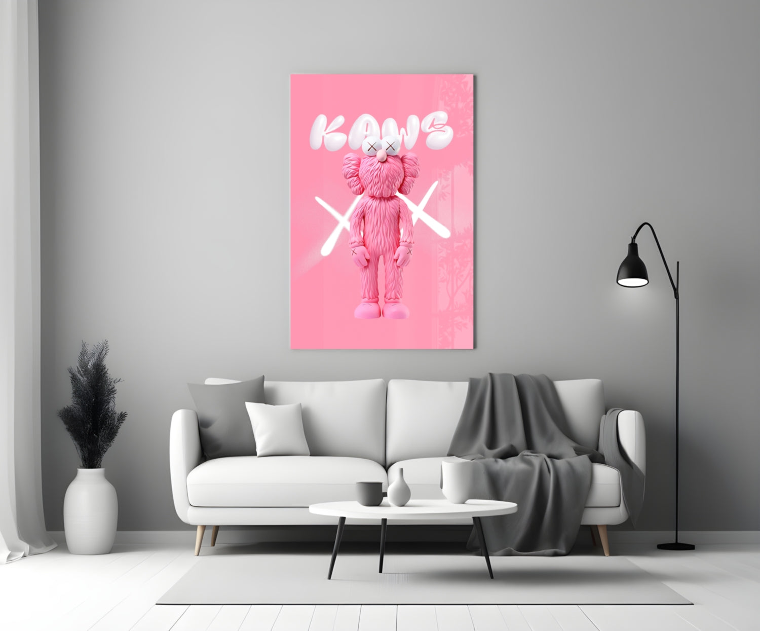 Kaws Glass Wall Art || Designer Collection.