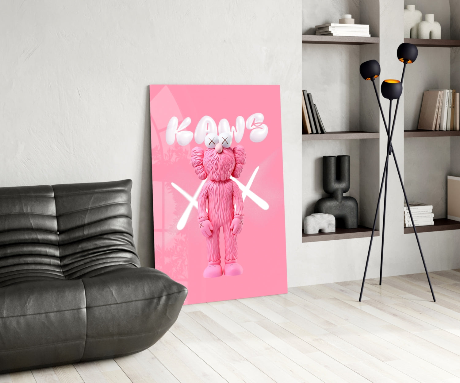 Kaws Glass Wall Art || Designer Collection.