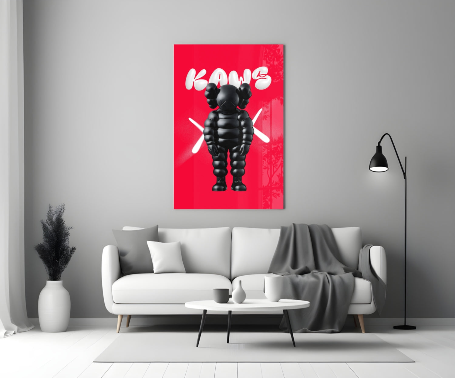 Kaws Glass Wall Art || Designer Collection.