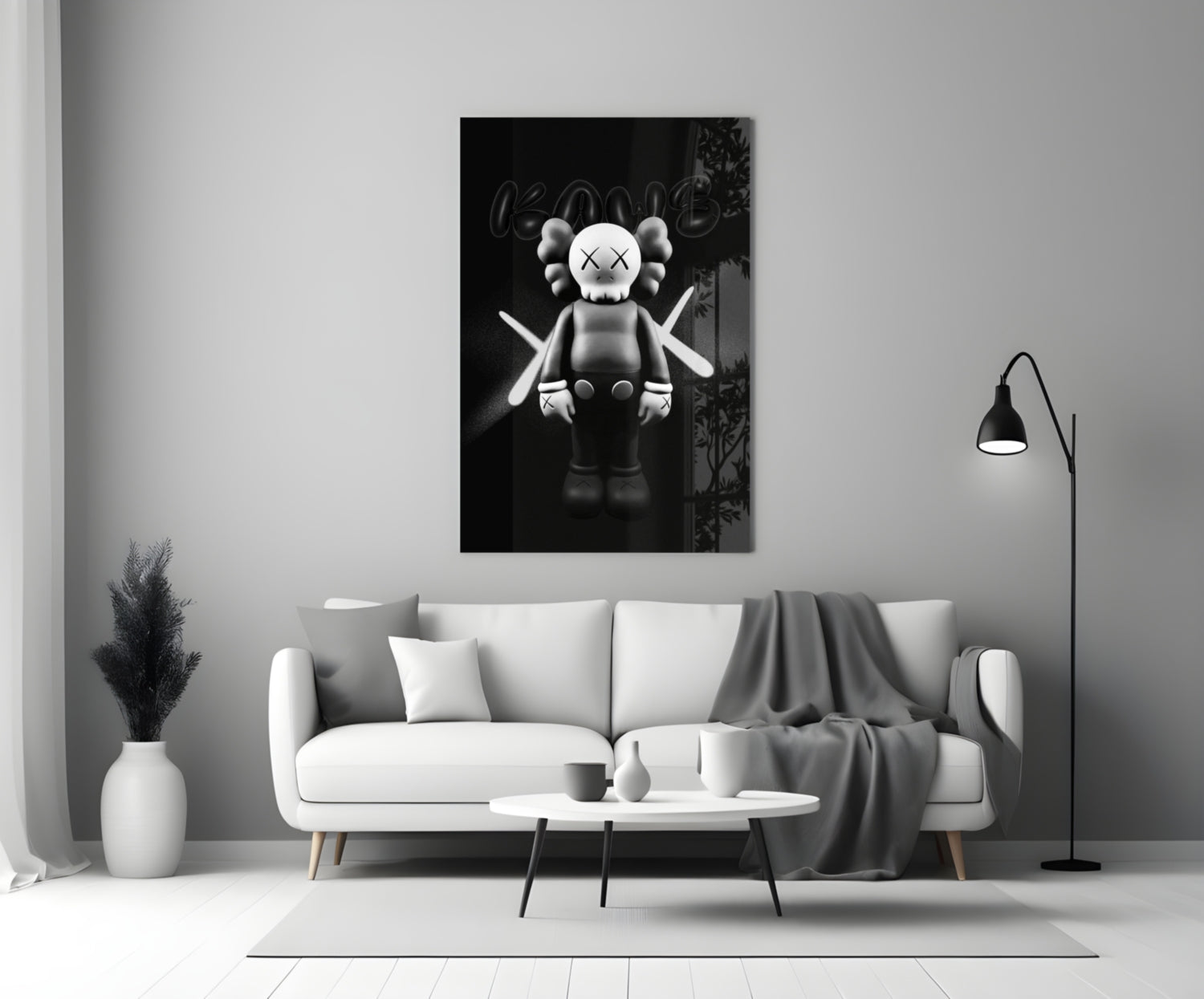 Kaws Glass Wall Art || Designer Collection.