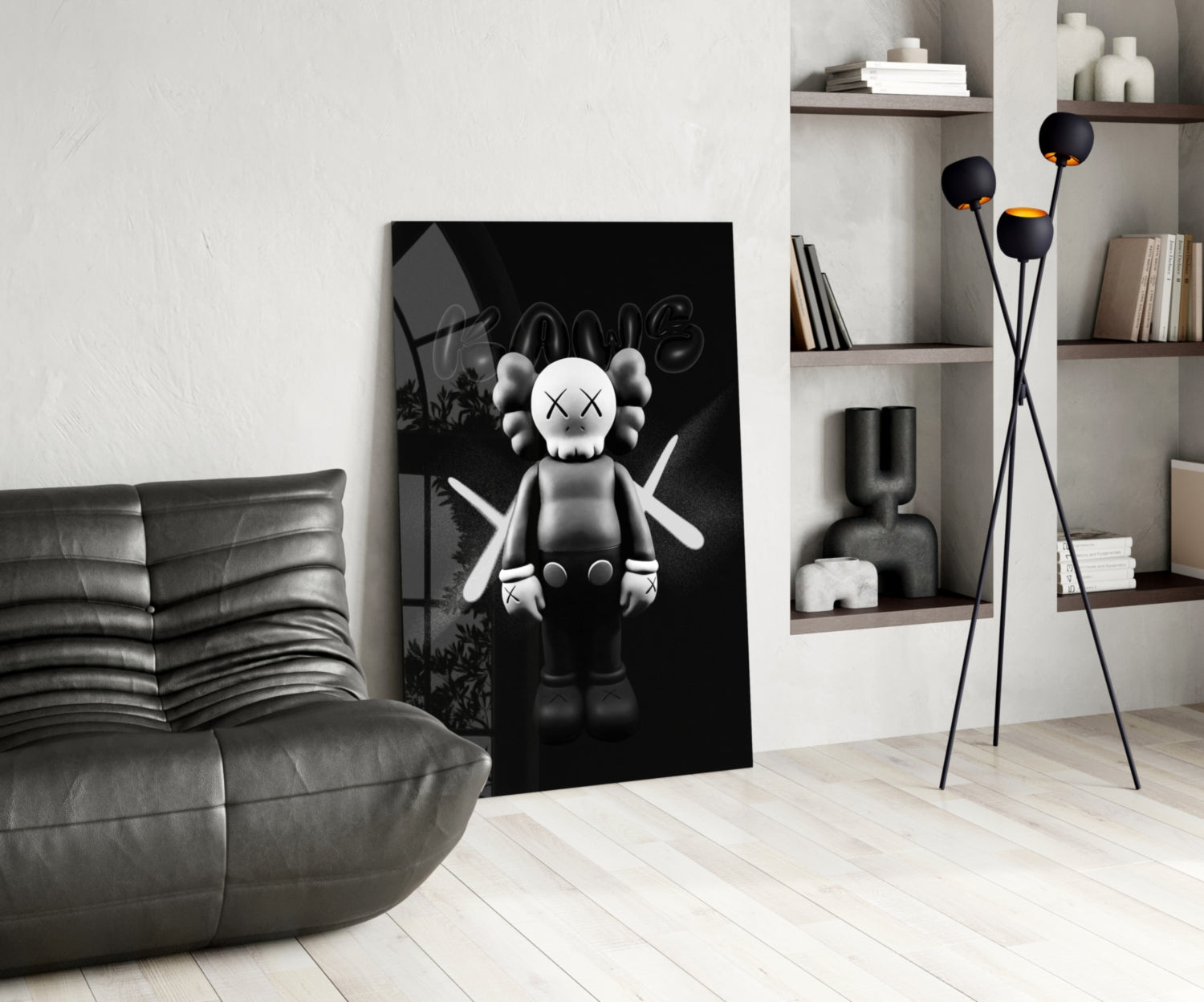 Kaws Glass Wall Art || Designer Collection.