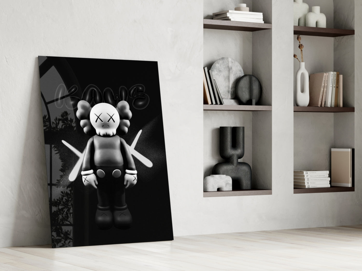 Kaws Glass Wall Art || Designer Collection.