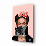 Pop-art-remix panel bringing pink glow to a designer studio