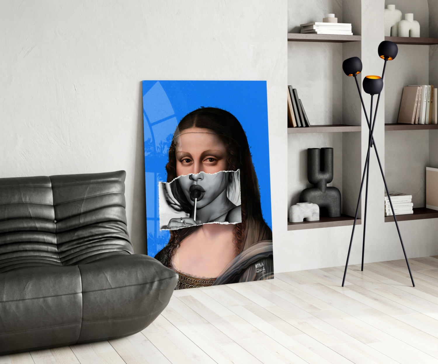 Contemporary Mona Lisa Glass Wall Art || Designer Collection.