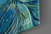 Contemporary Gogh panel catching window light to reveal its cinematic glow