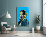 Contemporary Gogh panel adding editorial flair to a hallway