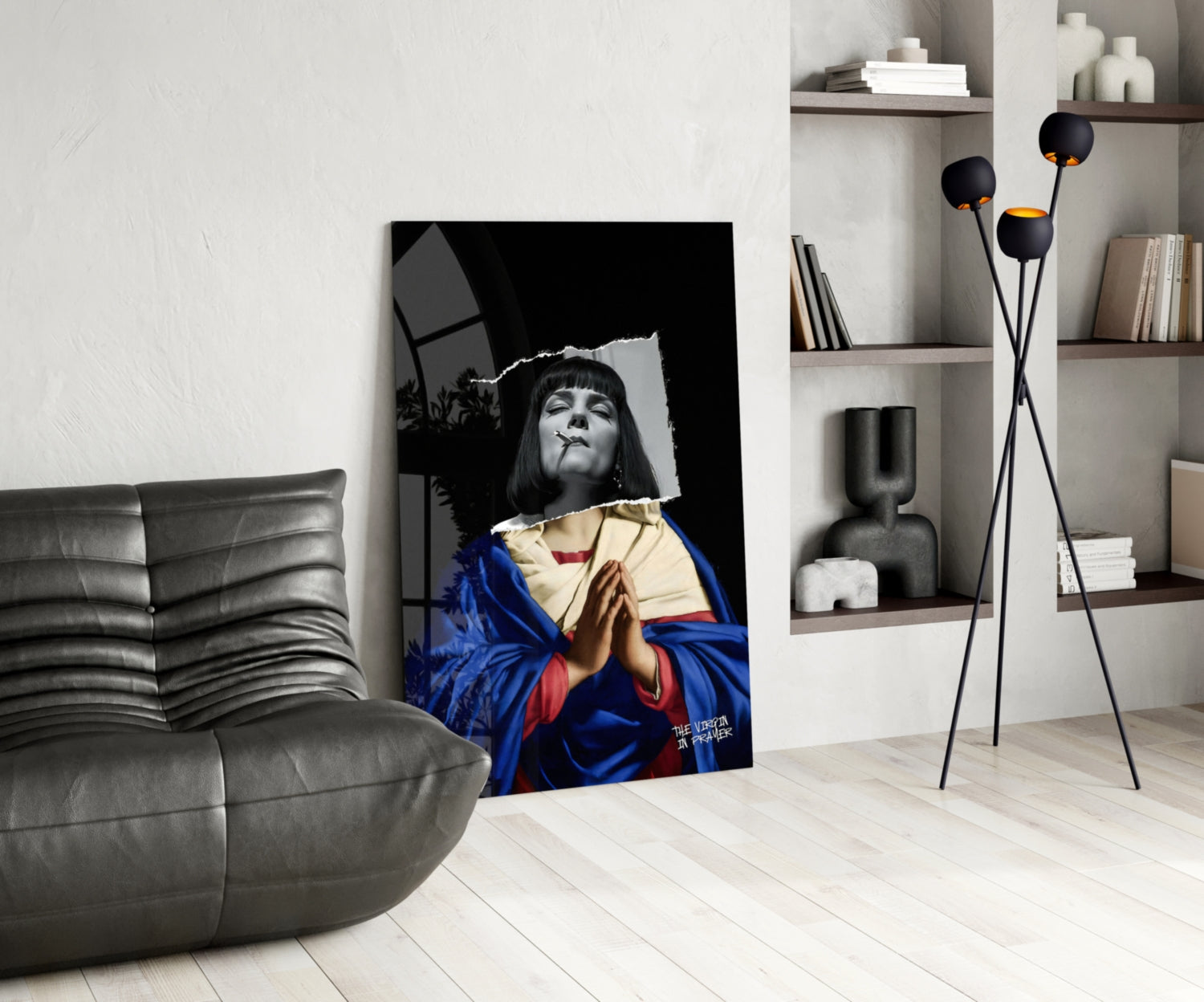 Contemporary Virgin Glass Wall Art || Designer Collection.