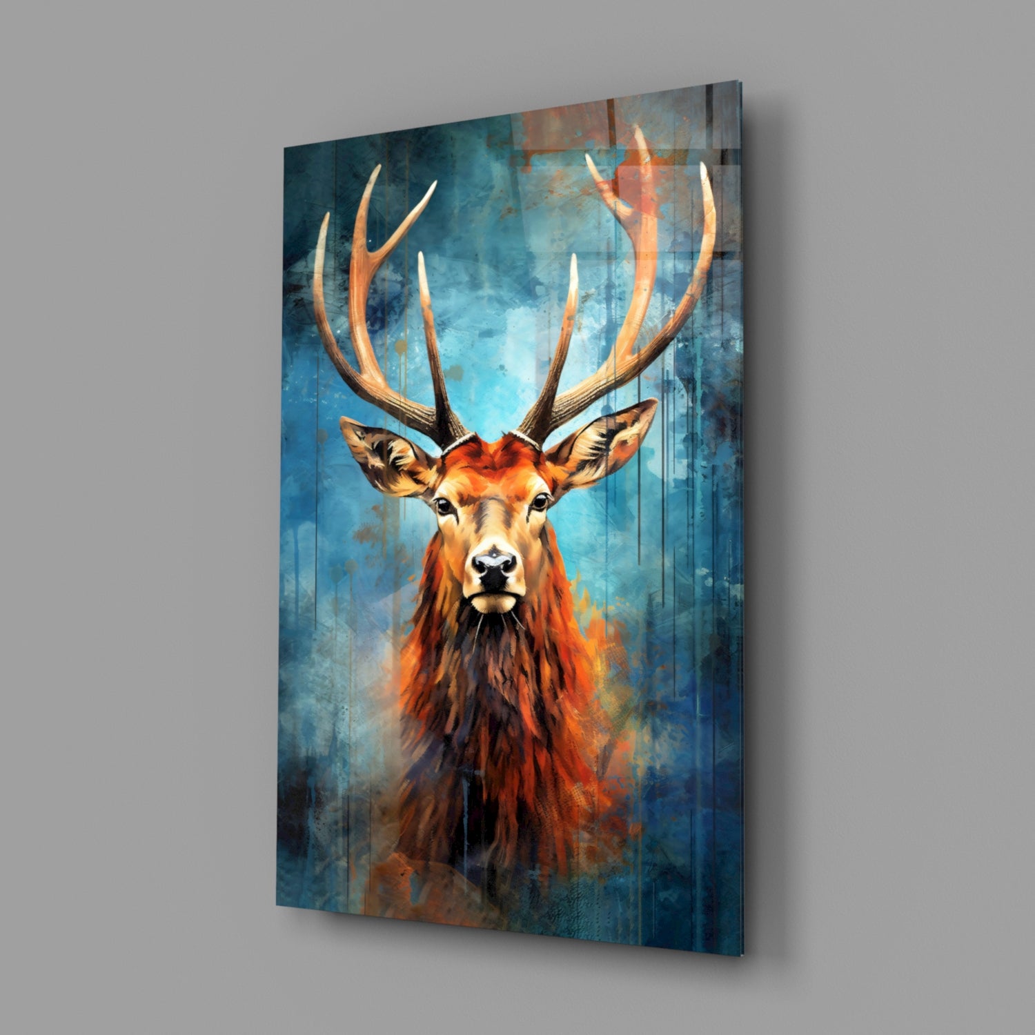 Deer Glass Wall Art || Designer Collection.