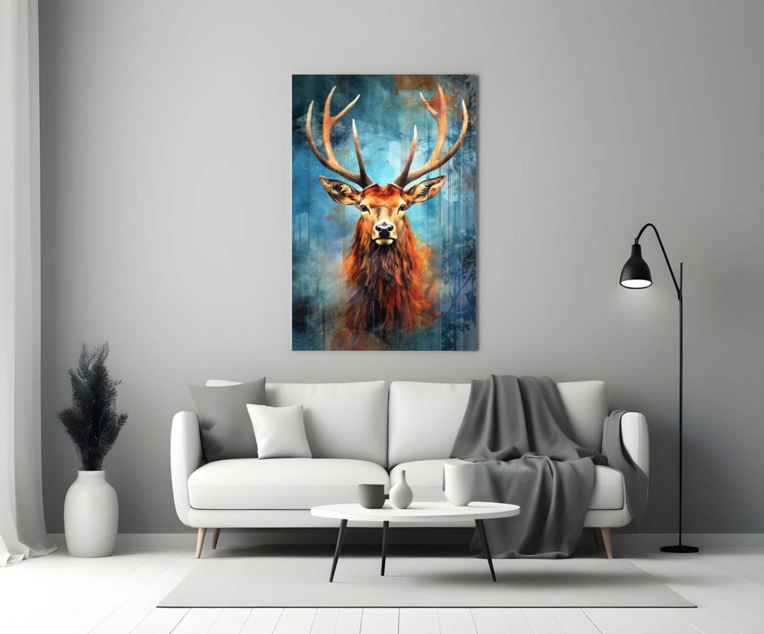 Deer Glass Wall Art || Designer Collection.