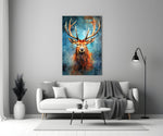 Deer Glass Wall Art || Designer Collection.