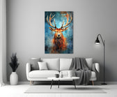 Deer Glass Wall Art || Designer Collection.