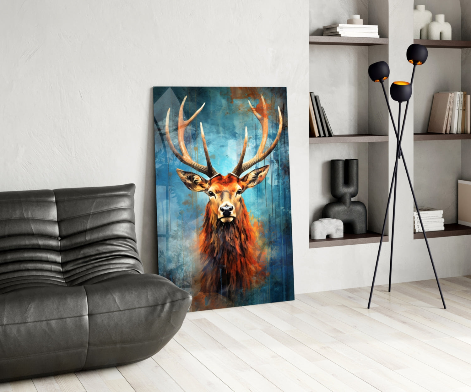 Deer Glass Wall Art || Designer Collection.