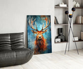 Deer Glass Wall Art || Designer Collection.