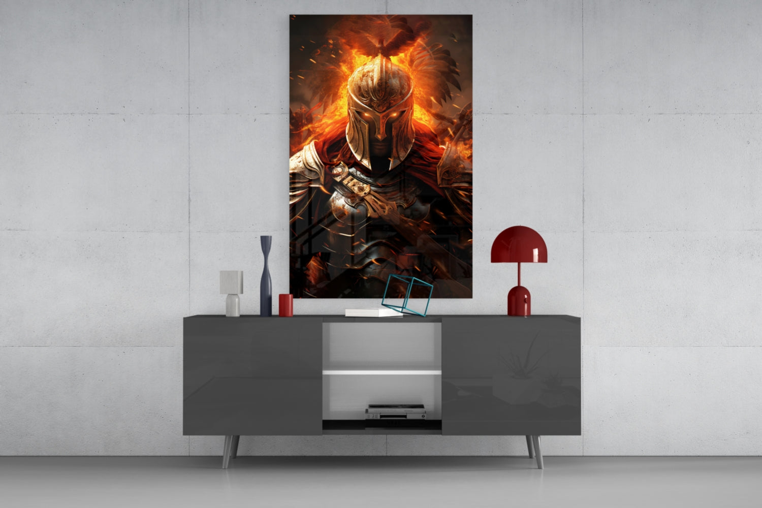 Warrior Glass Wall Art || Designer Collection.