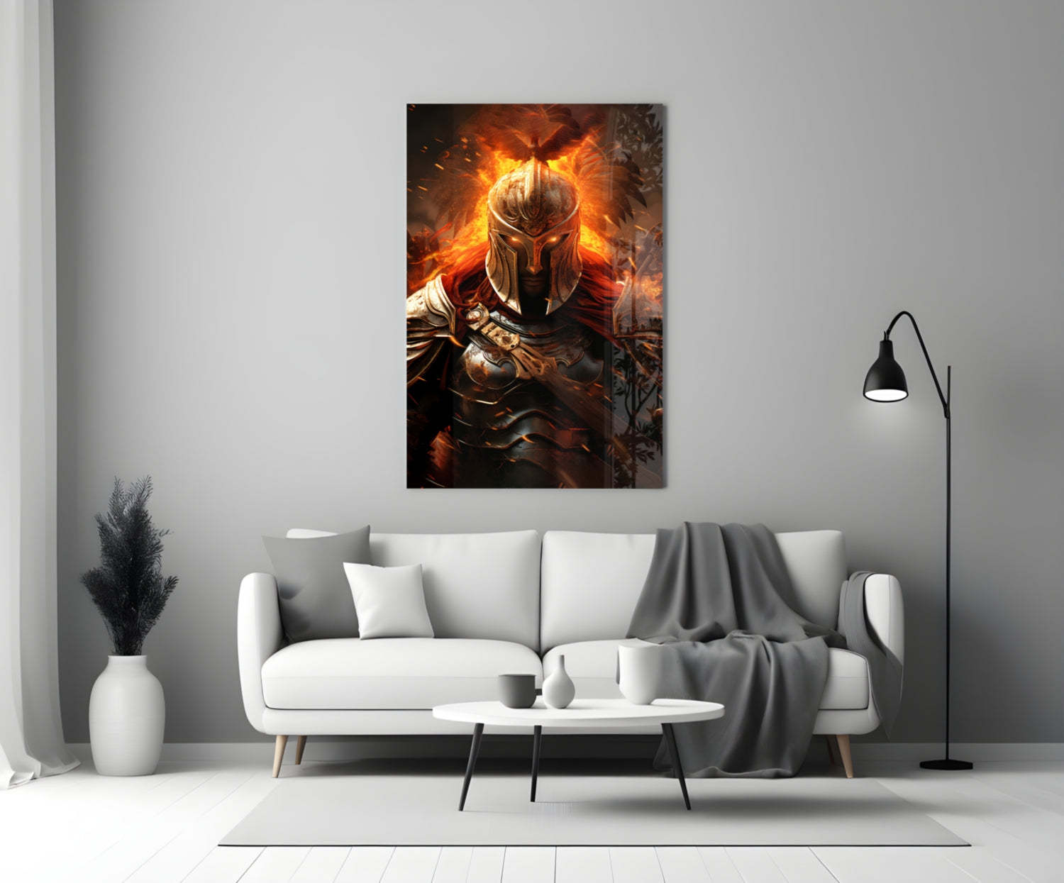Warrior Glass Wall Art || Designer Collection.