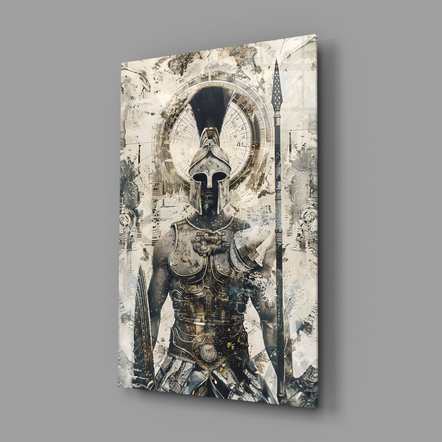 Gladiator Glass Wall Art || Designer Collection.