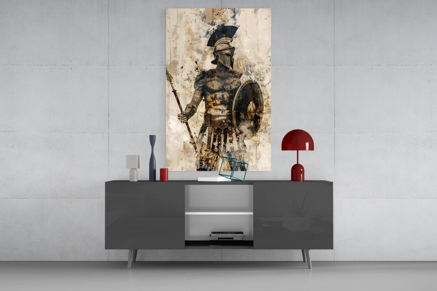 Gladiator Glass Wall Art || Designer Collection.