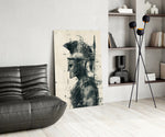 Gladiator glass print enhancing a den with statement firepower